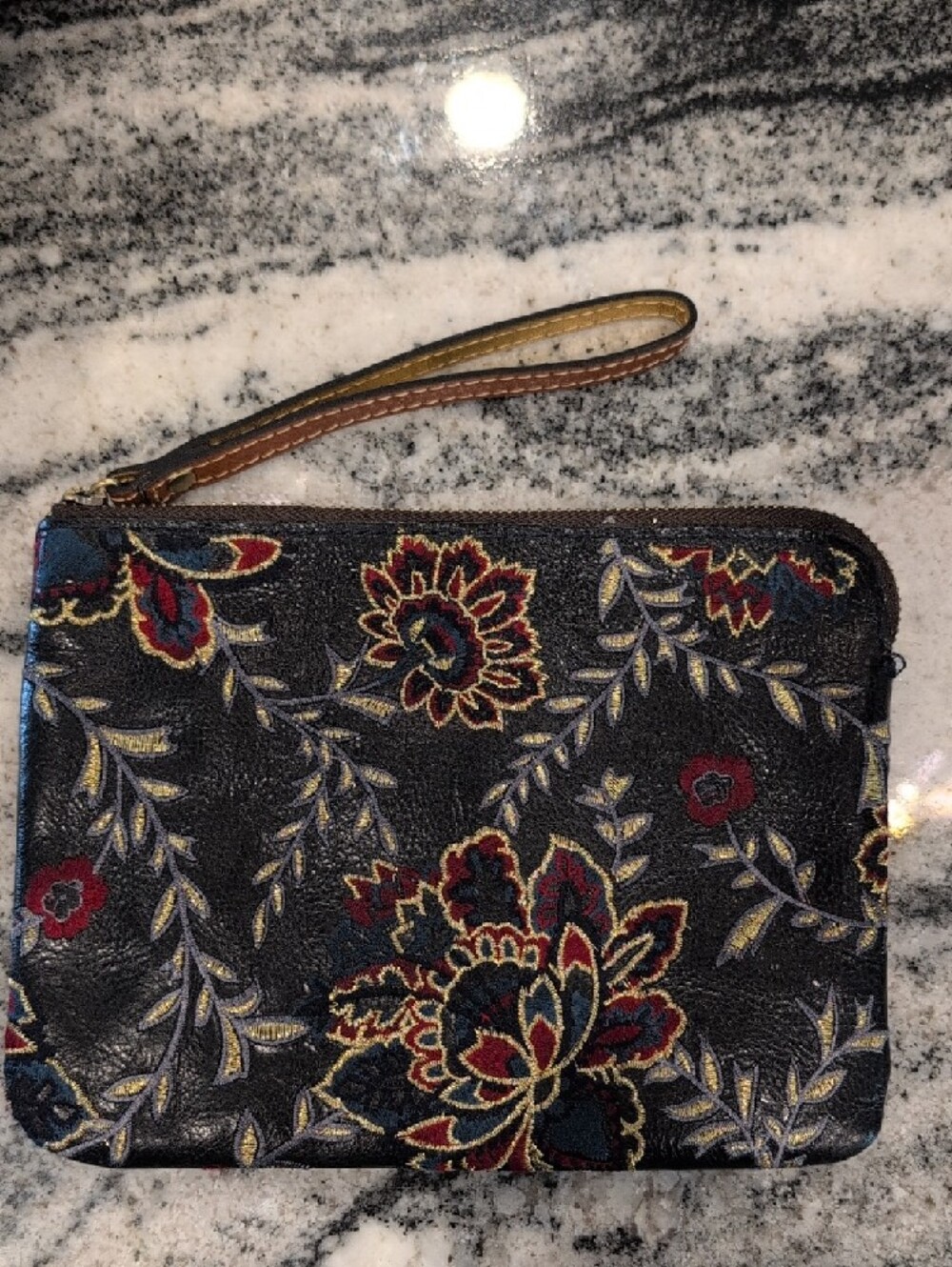 Patricia Nash Angelin Black Floral Embroidered Satchel & Large Wristlet - RARE - Picture 3 of 10